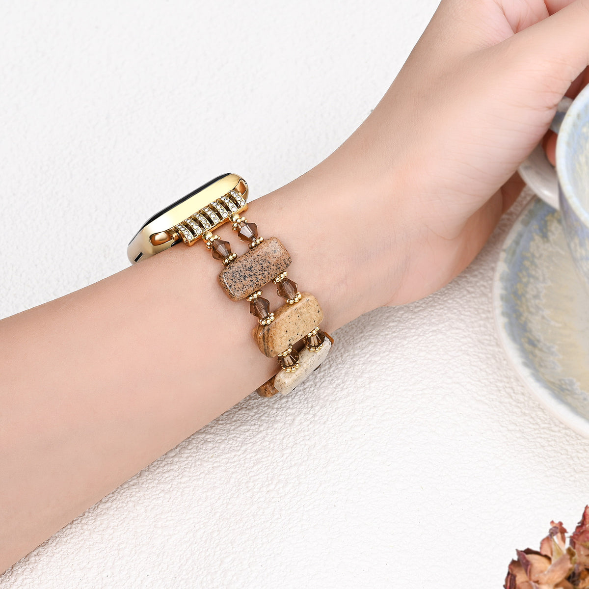 Pulseira Elástica Desert Jasper para Apple Watch