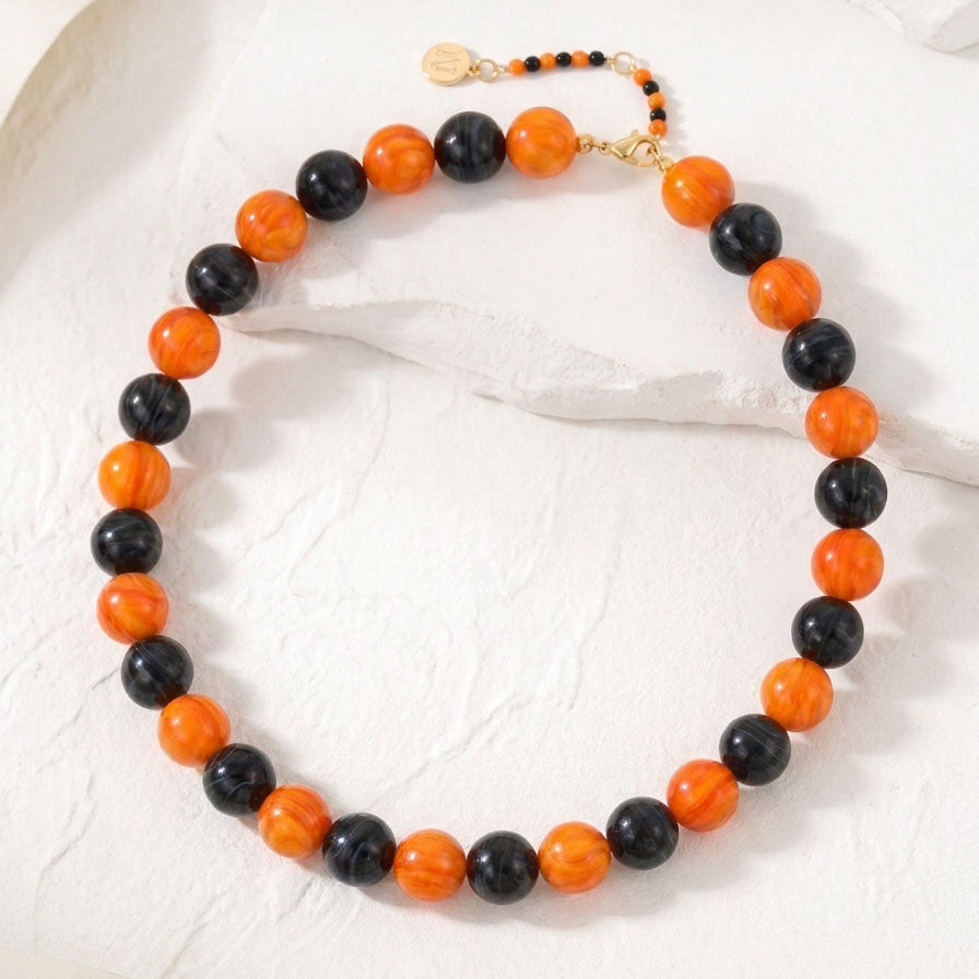 Colar robusto de Halloween Midnight Pumpkin