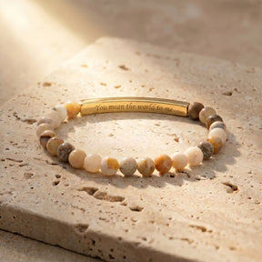 Pulseira de Pedra Pastel Mensagem Secreta