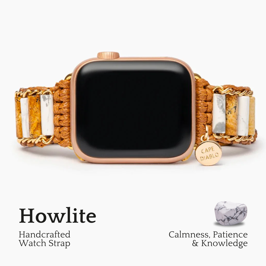 Correia de relógio para Apple Howlite Jasper vinculada