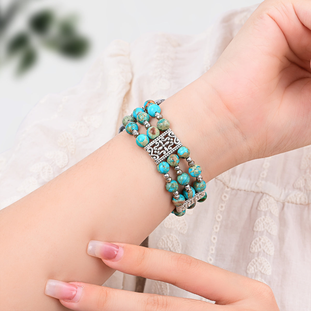 Pulseira Elástica Artisanal Turquoise Spirit para Apple Watch