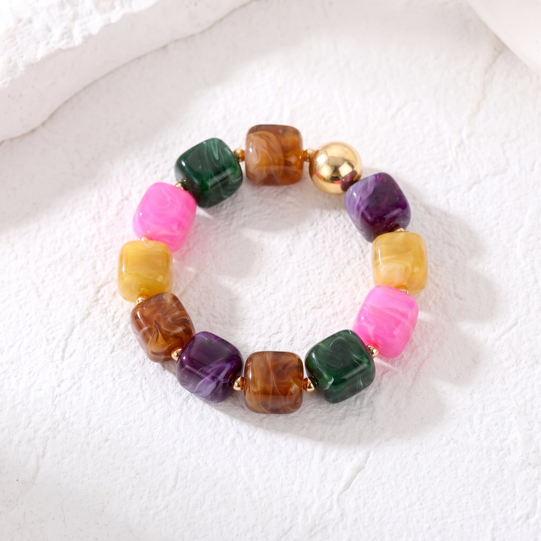 Pulseira grossa Golden Tropics mista