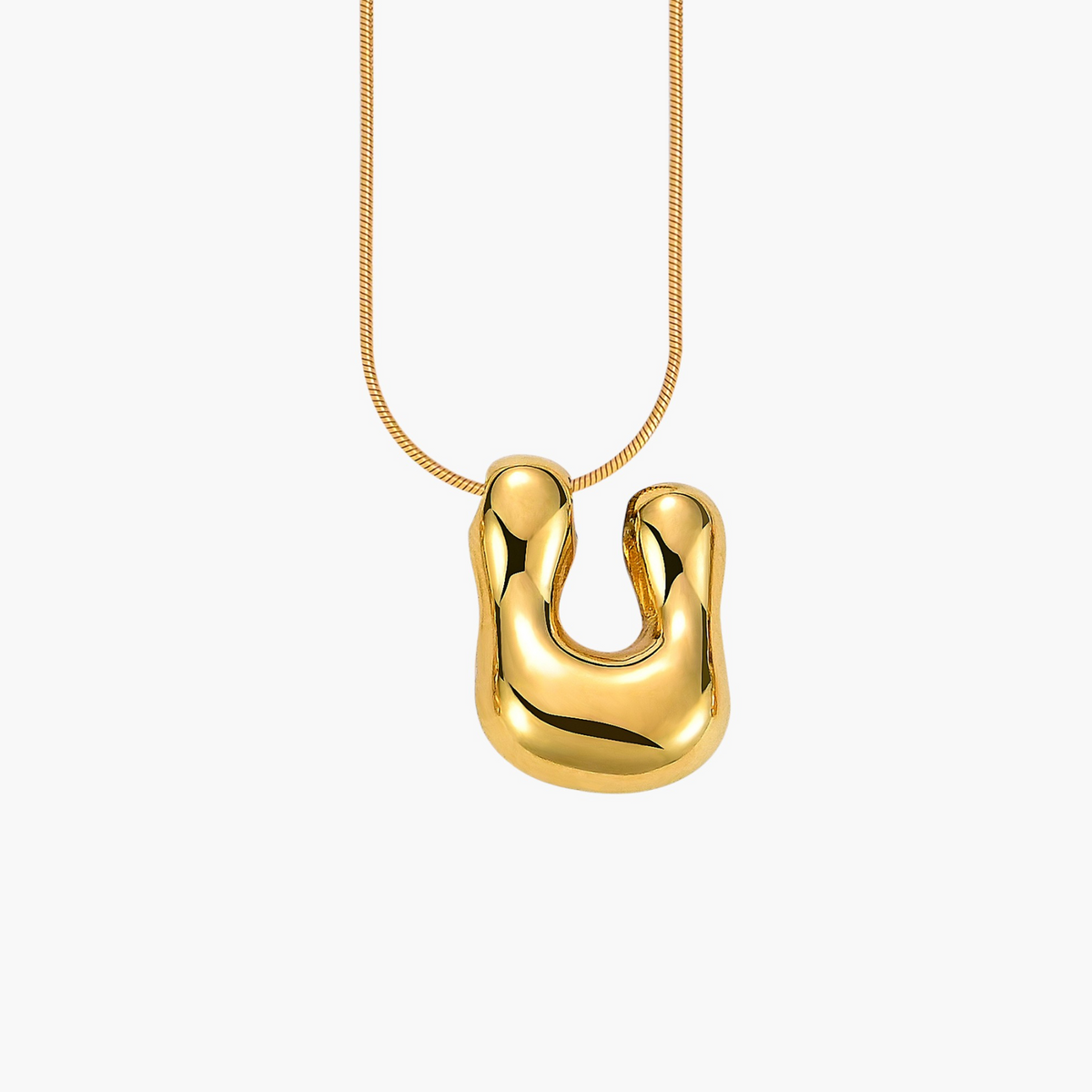 Colar com Inicial em Letra Bolha Golden Glow