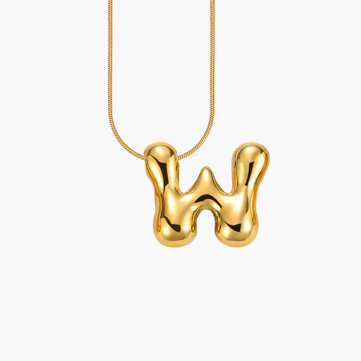 Colar com Inicial em Letra Bolha Golden Glow