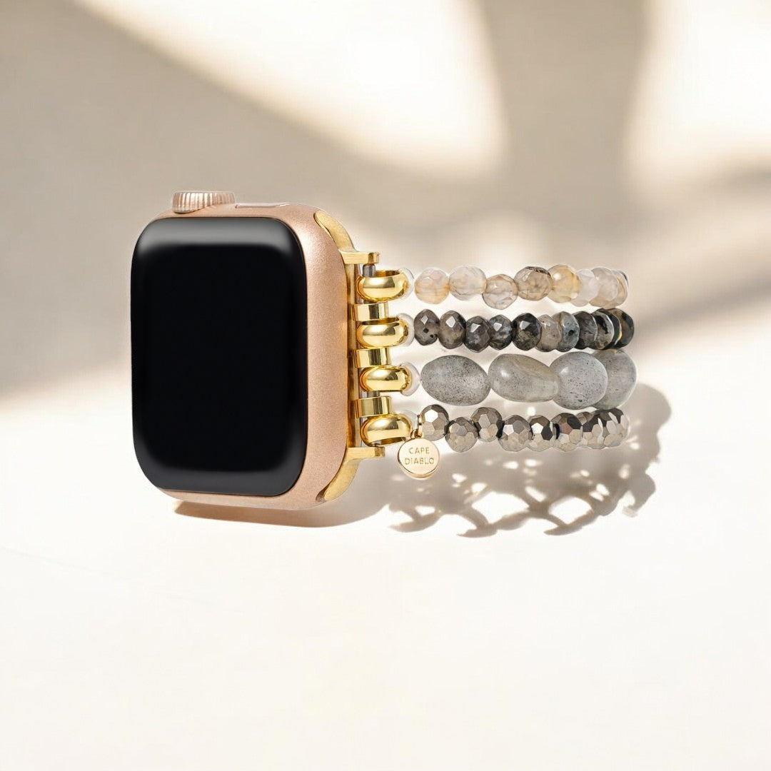 Pulseira Fusion de Ágata Labradorite para Apple Watch