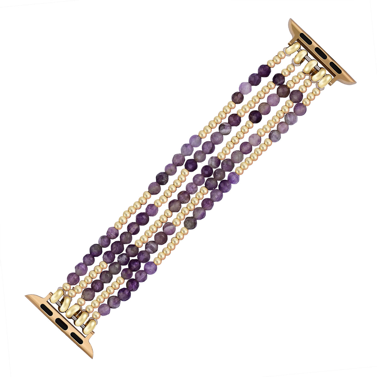Pulseira Elástica Golden Violet Amethyst para Apple Watch