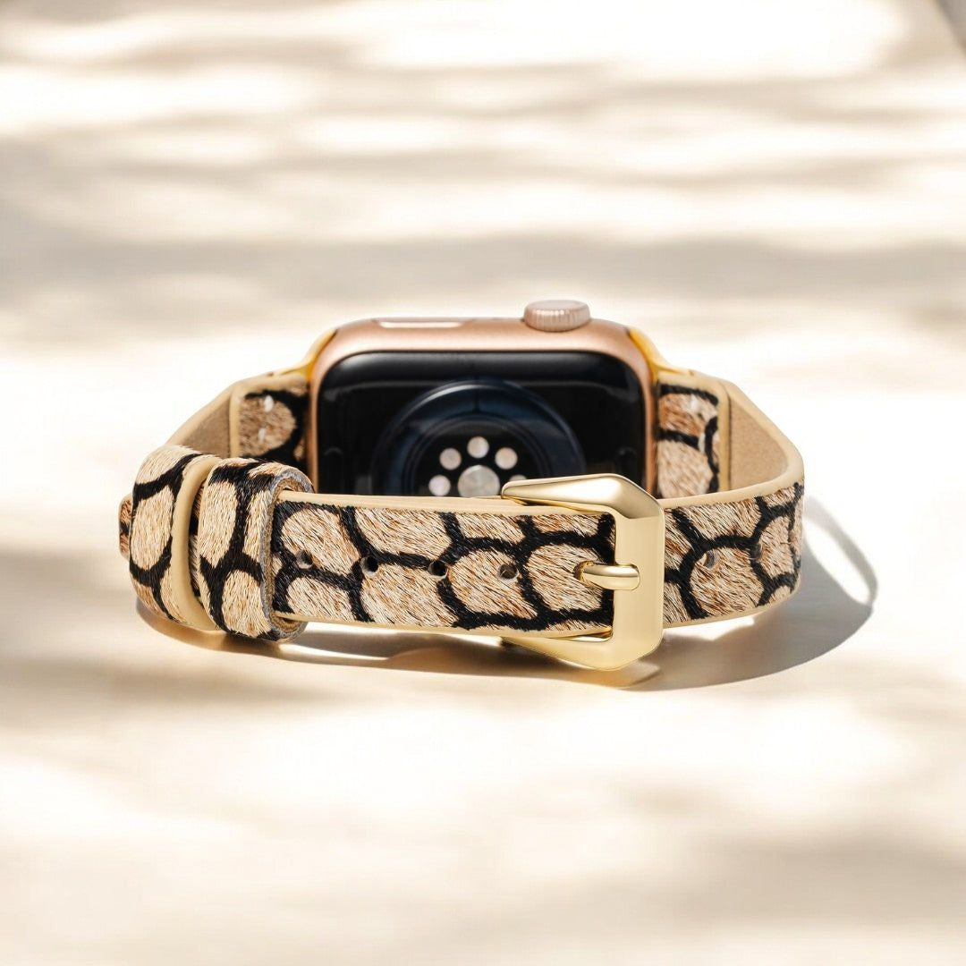 Pulseira de couro para Apple Watch Midnight Scales