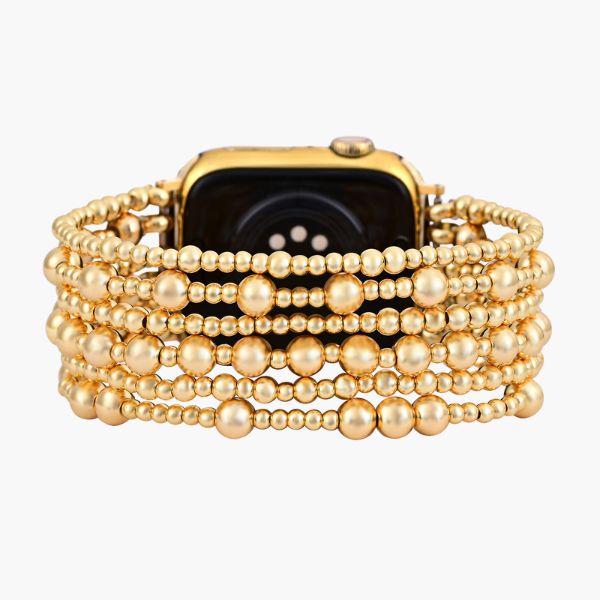 Pulseira elástica dourada Demure Apple Watch