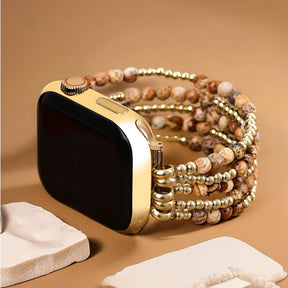 Pulseira elástica para Apple Watch Golden Earth Jasper