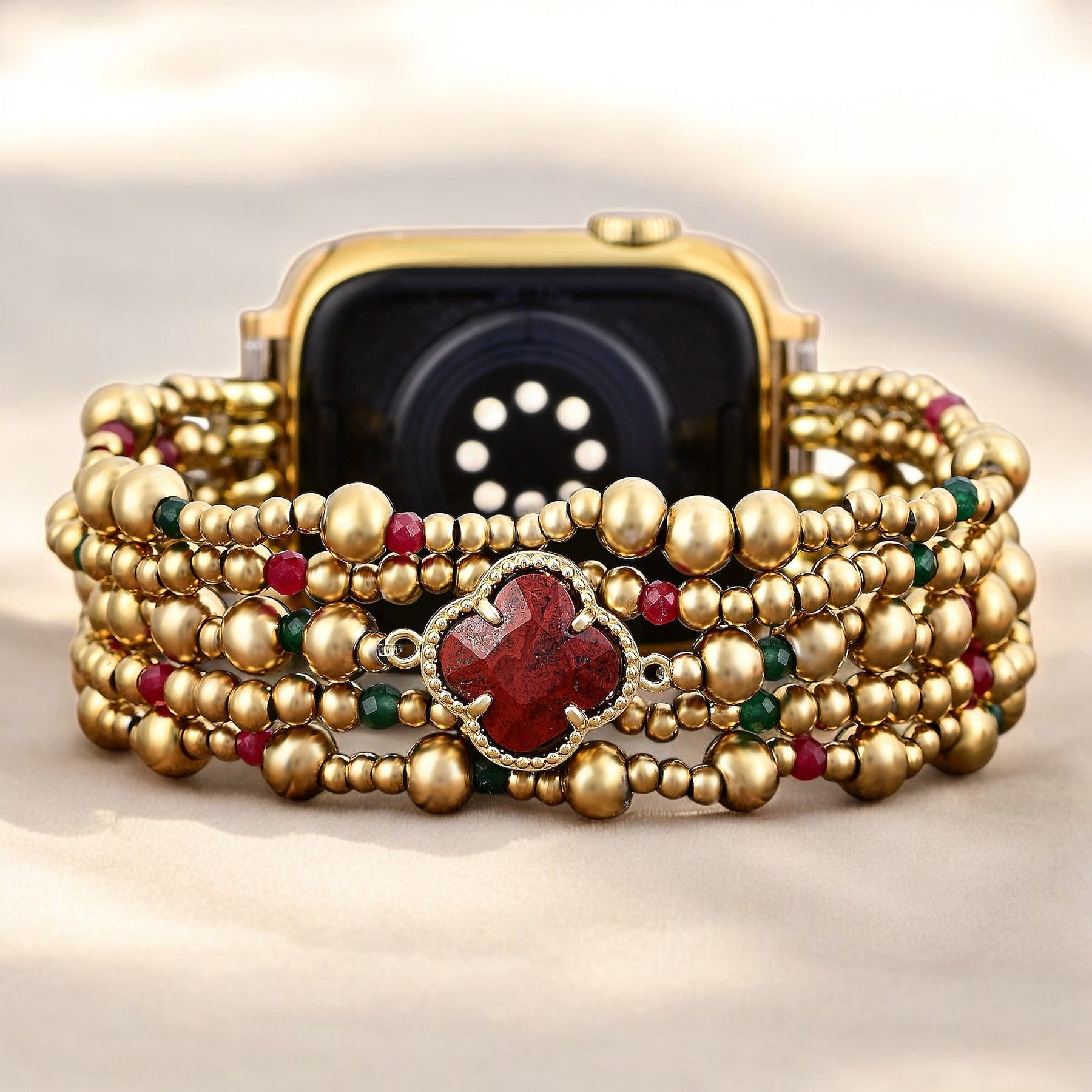 Pulseira Elástica Holiday Lucky Clover para Apple Watch