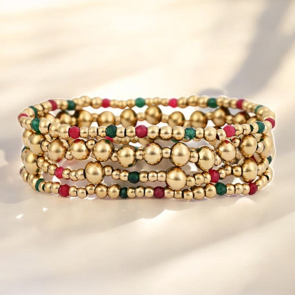 Conjunto de Pulseiras Mágicas de Ouro de Natal