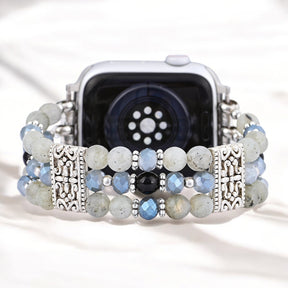 Pulseira de Apple Watch em Labradorite Indigo Artesanal