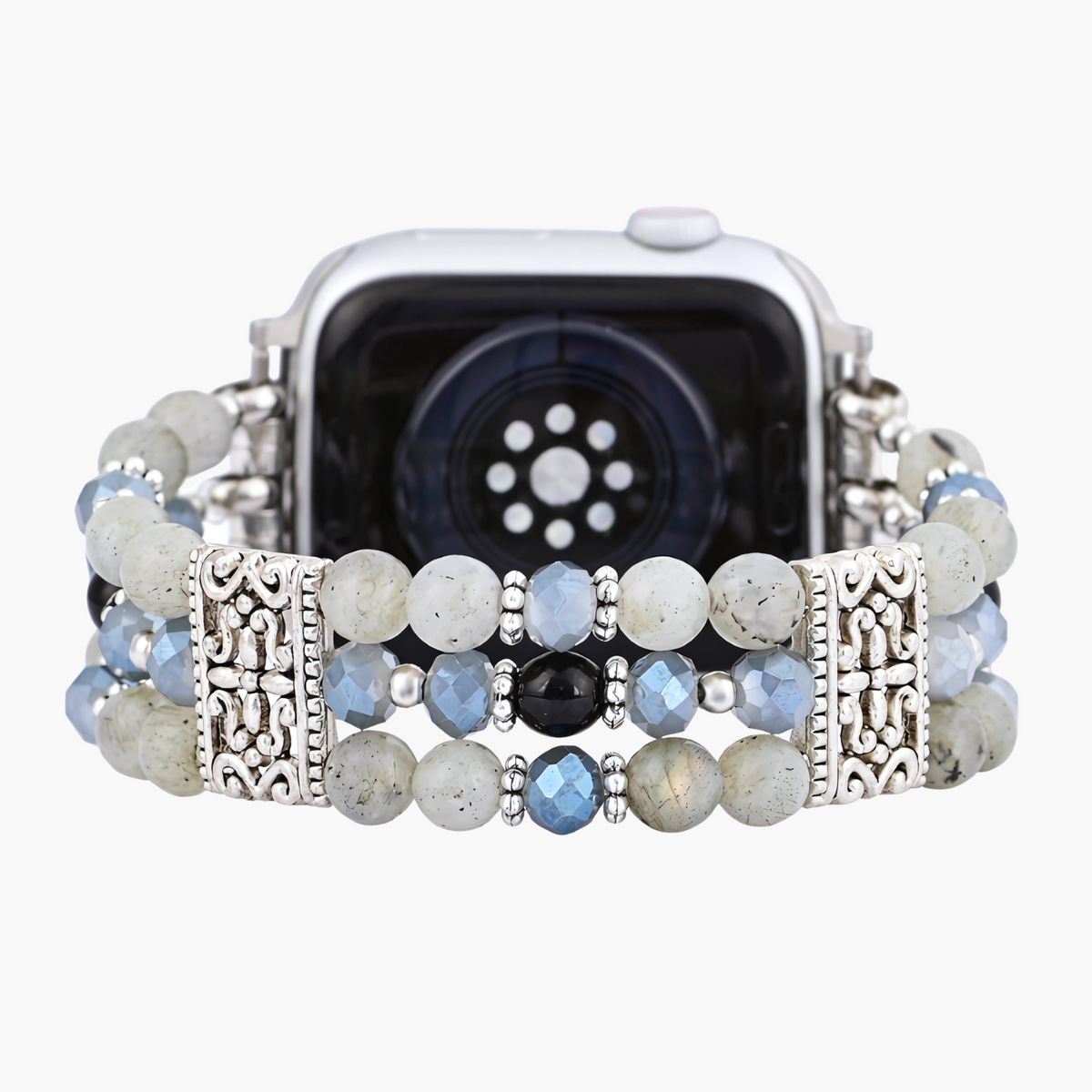 Pulseira de Apple Watch em Labradorite Indigo Artesanal