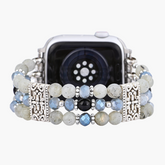 Pulseira Elástica Artesanal de Labradorite Índigo para Apple Watch