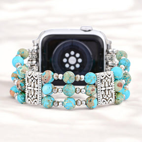 Pulseira Artisanal Turquoise Spirit Stretch para Apple Watch