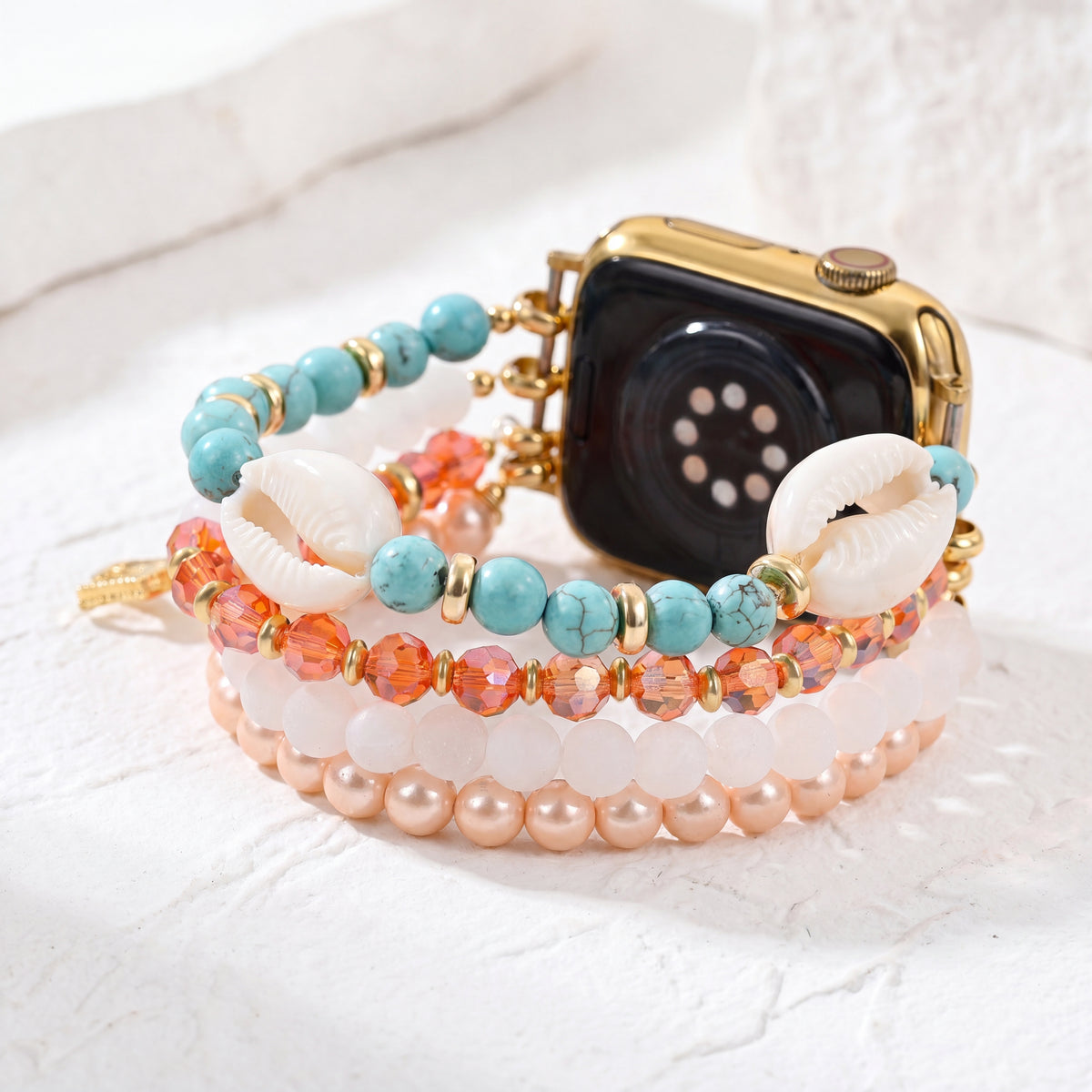 Pulseira Coastal Glow Stretch para Apple Watch