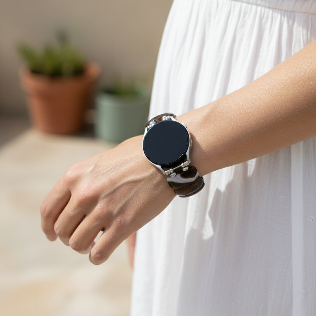 Pulseira Elástica Boémia Onyx Elegance para Samsung Galaxy Watch