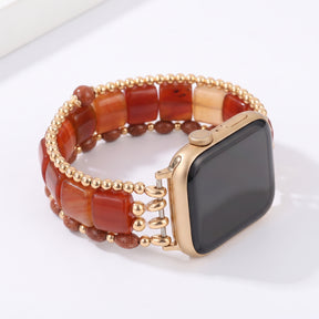 Pulseira elástica Azure Dream de sodalita para Apple Watch, prateada