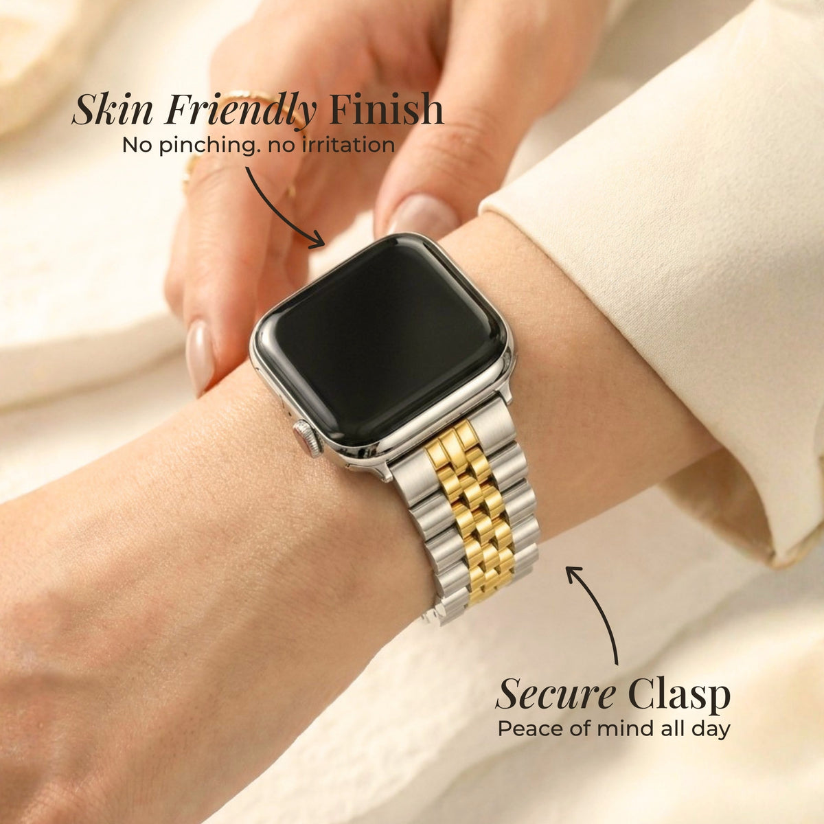Correia Clássica Duo de Luxo para Apple Watch