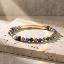 Pulseira de Pedra Pastel Mensagem Secreta