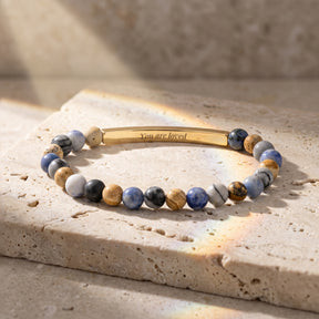 Pulseira de Pedra Pastel Mensagem Secreta
