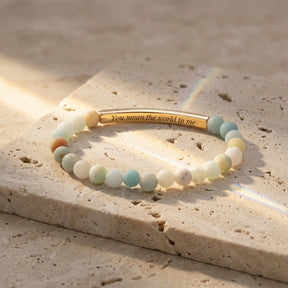 Pulseira de Pedra Pastel Mensagem Secreta