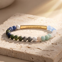 Pulseira de Pedra Pastel Mensagem Secreta