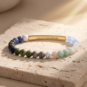 Pulseira de Pedra Pastel Mensagem Secreta
