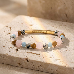 Pulseira de Pedra Pastel Mensagem Secreta