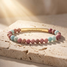 Pulseira de Pedra Pastel Mensagem Secreta