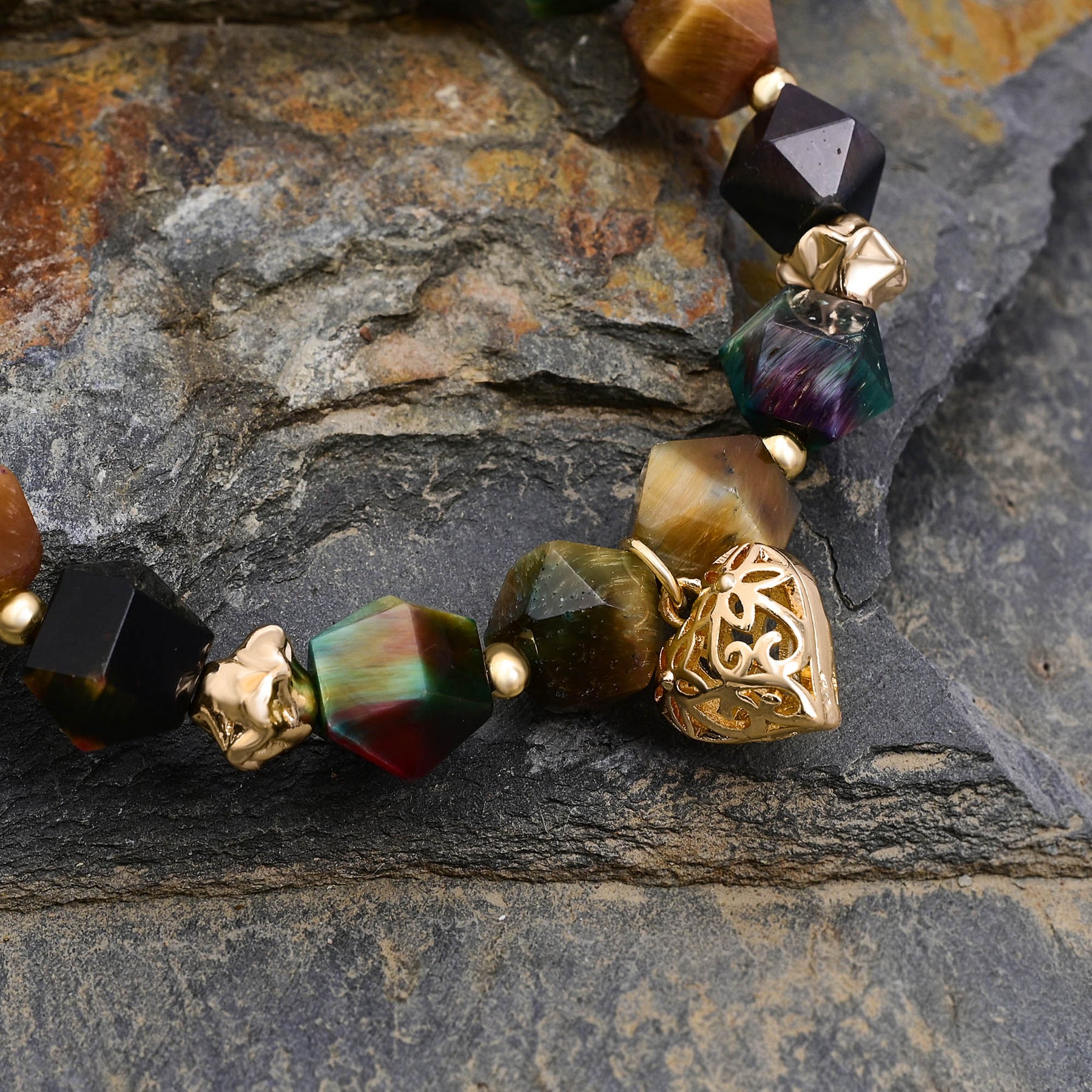 Pulseira de Amuleto de Amor de Pedra da Lua