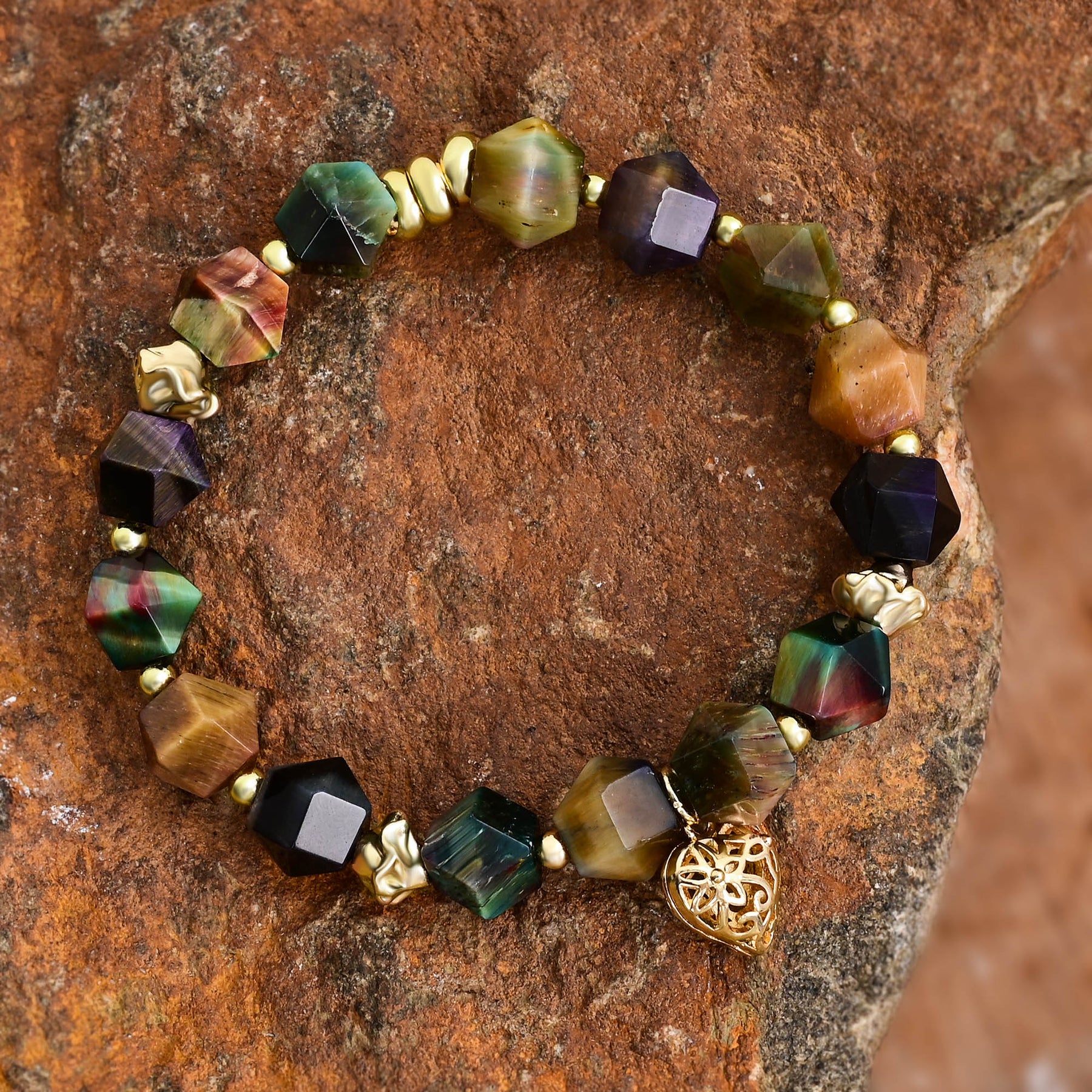 Pulseira de Amuleto de Amor de Pedra da Lua