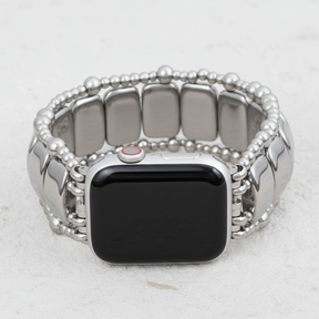 Correia Elástica Platinum Noir para Apple Watch