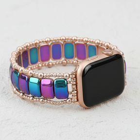 Pulseira Elástica Apple Watch Euforia Rosa