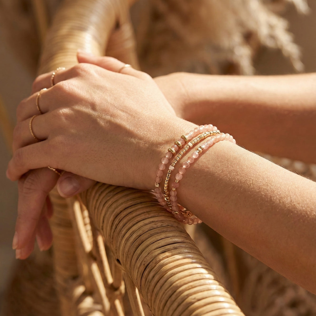 Pulseira/Colar Multi-Estilo Sunset Blush