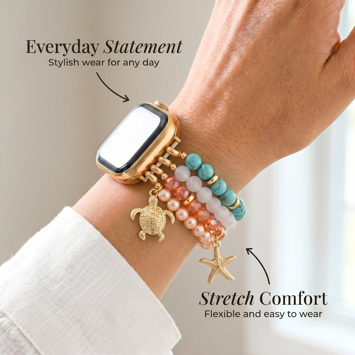 Pulseira Coastal Glow Stretch para Apple Watch