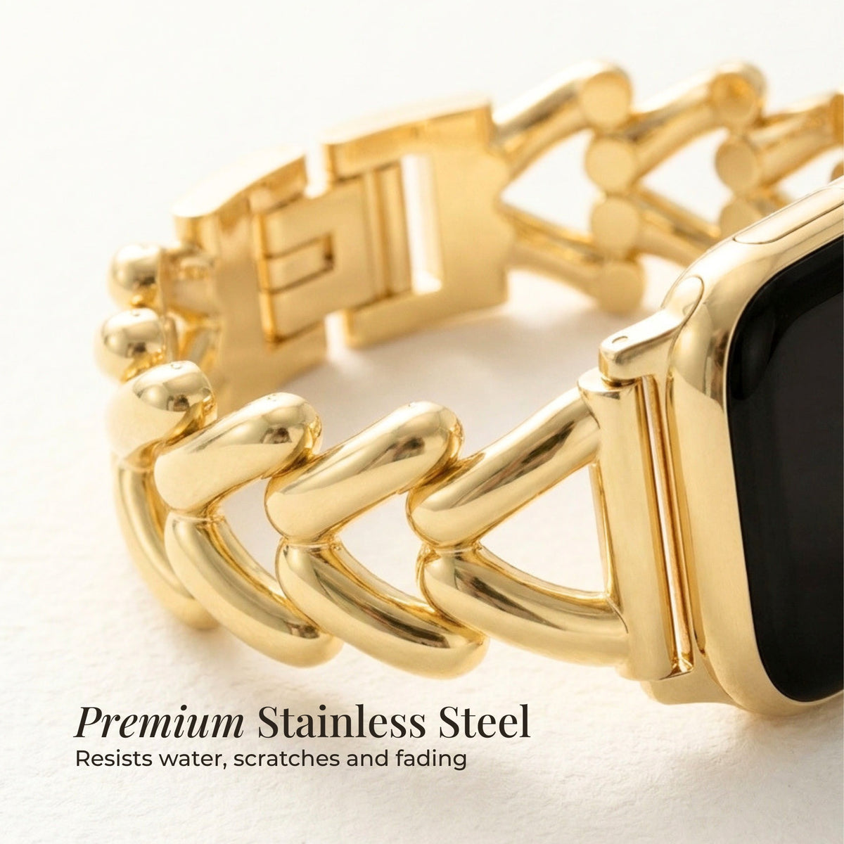Correia de Luxo Golden Braid para Apple Watch