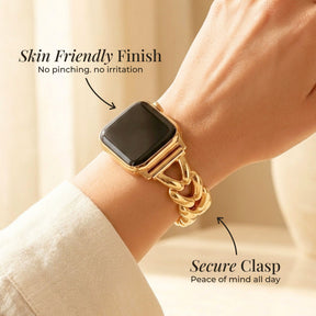 Correia de Luxo Golden Braid para Apple Watch