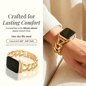 Correia de Luxo Golden Braid para Apple Watch