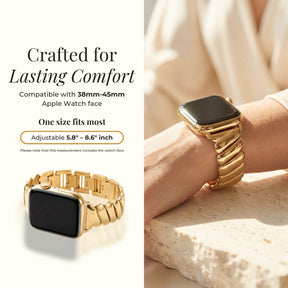 Pulseira de Luxo Golden Glamour para Apple Watch