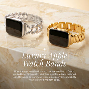 Pulseira de Luxo Golden Glamour para Apple Watch