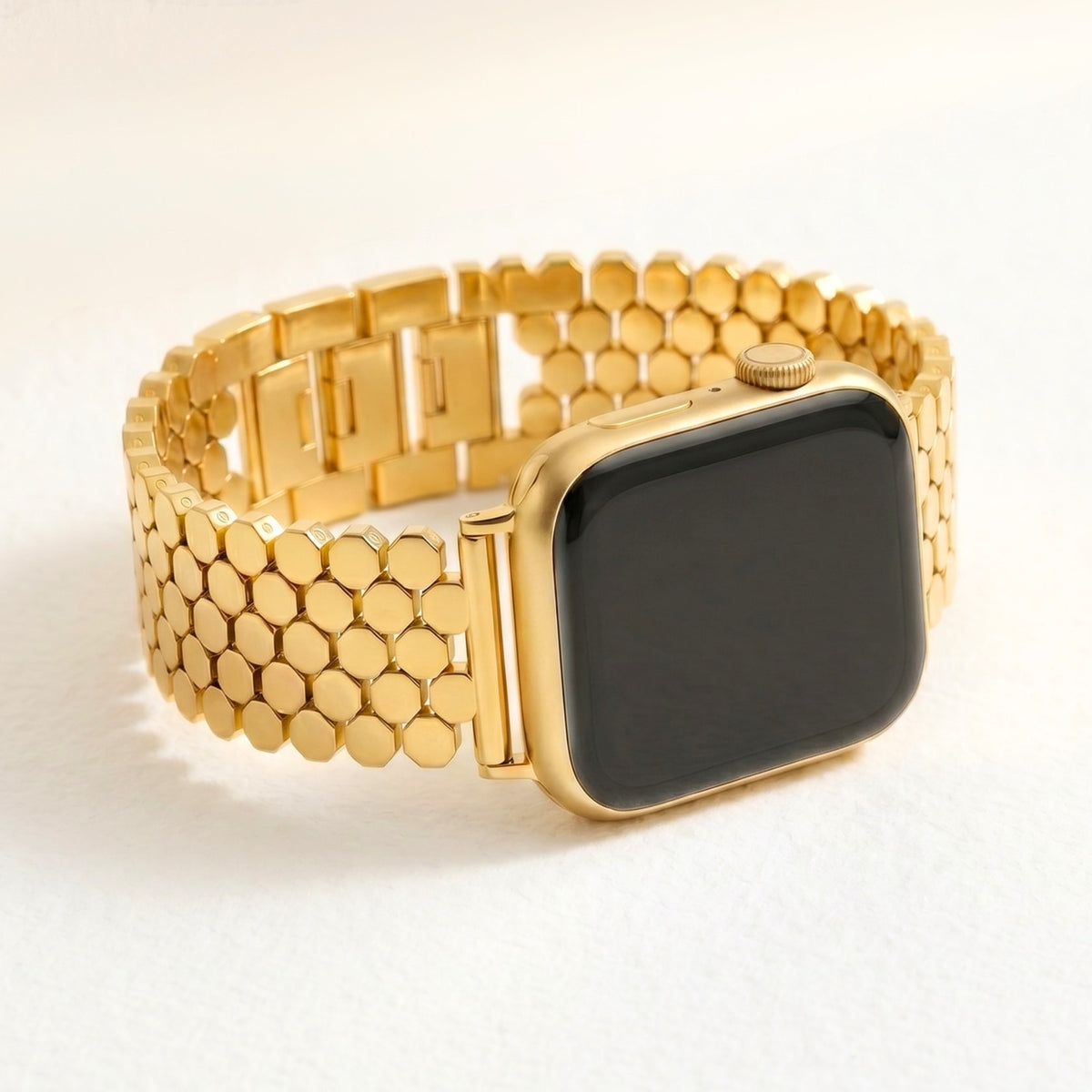 Pulseira de Luxo Golden Honeycomb para Apple Watch