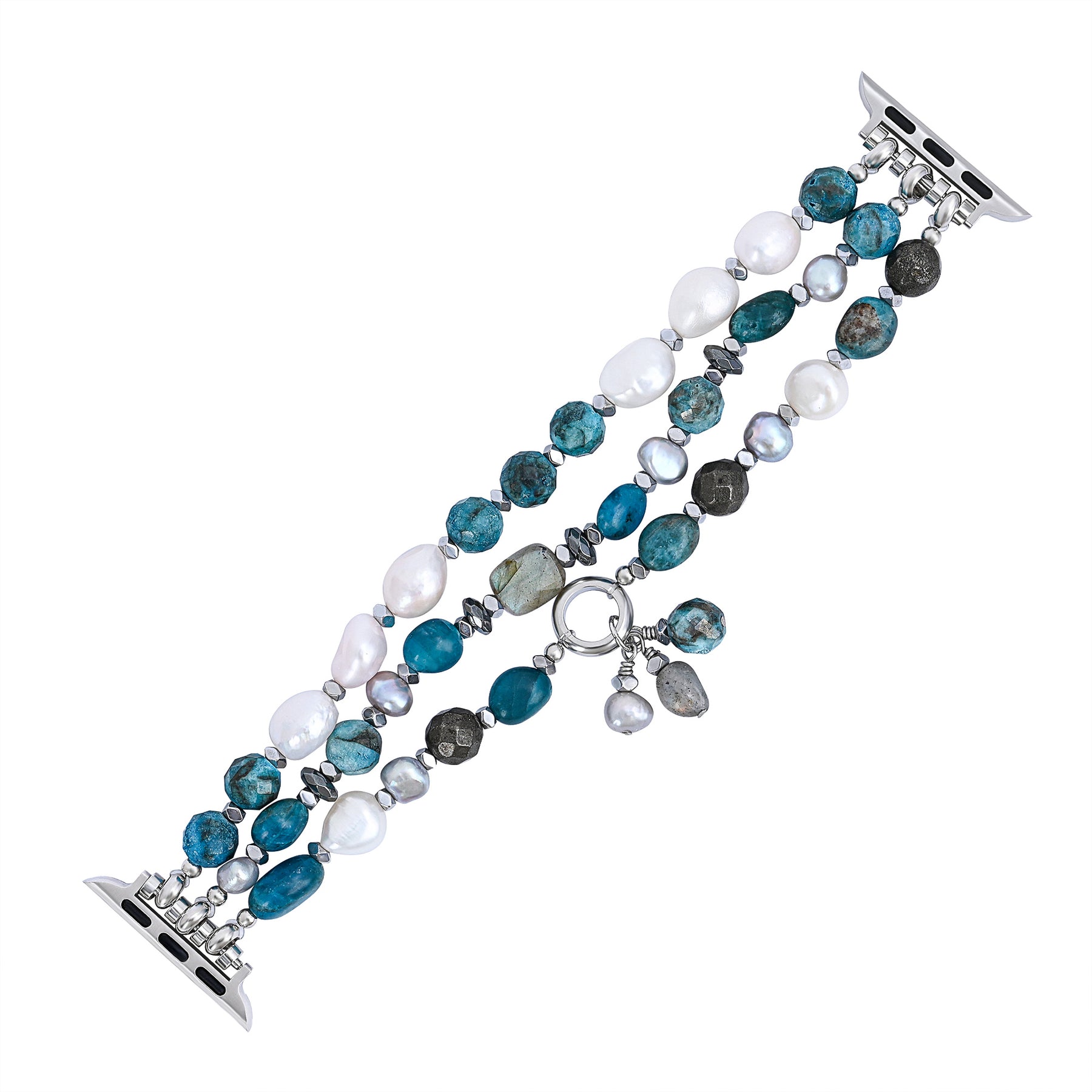 Correia Elástica Platinum Noir para Apple Watch