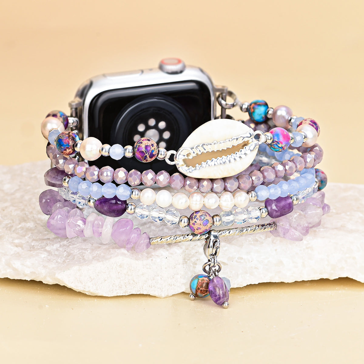 Pulseira elástica Lilac Shoreline para Apple Watch