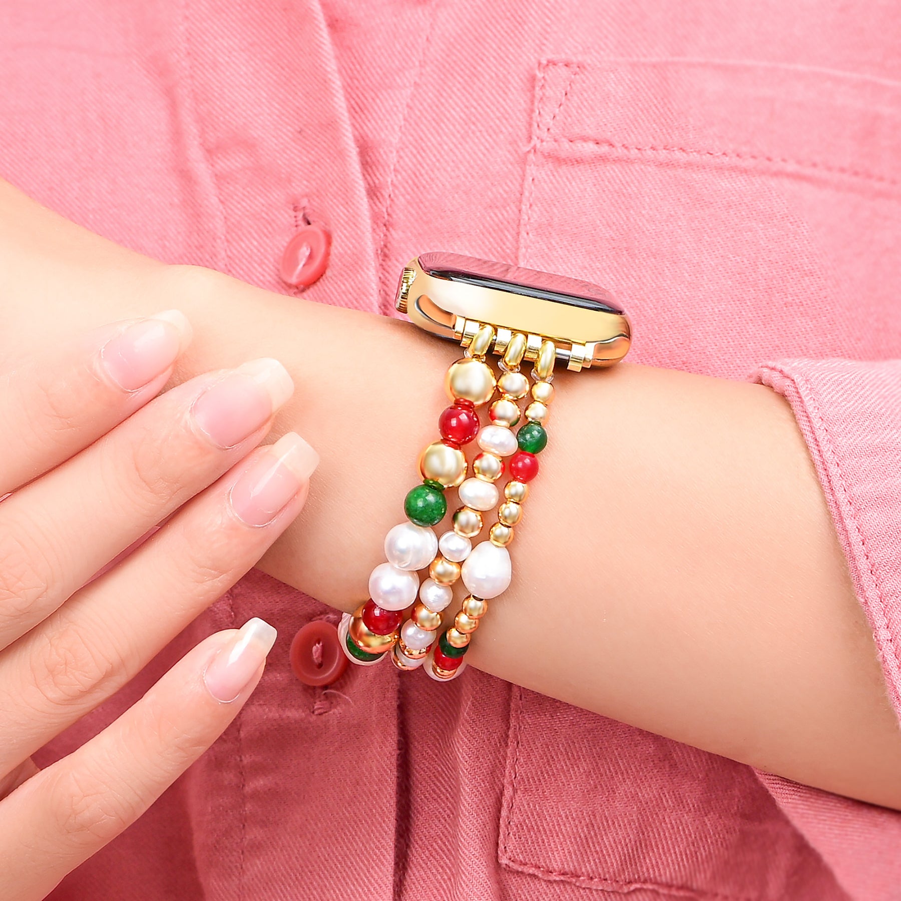 Correia Elástica Christmas Starlight para Apple Watch