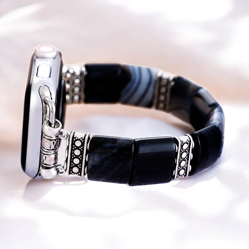 Correia Elástica Bohemian Noir para Apple Watch