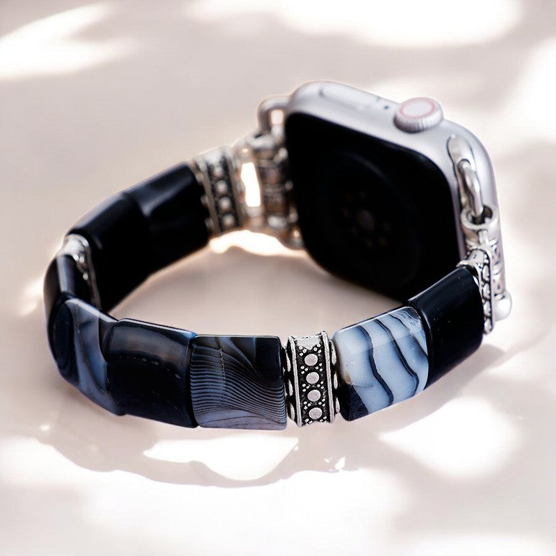 Correia Elástica Bohemian Noir para Apple Watch
