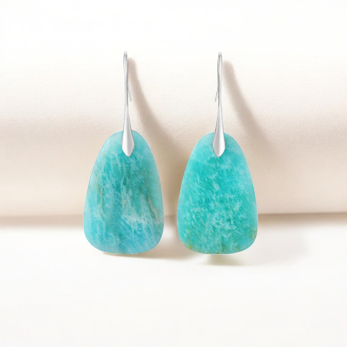 Brincos Pendentes de Proteção Amazonite