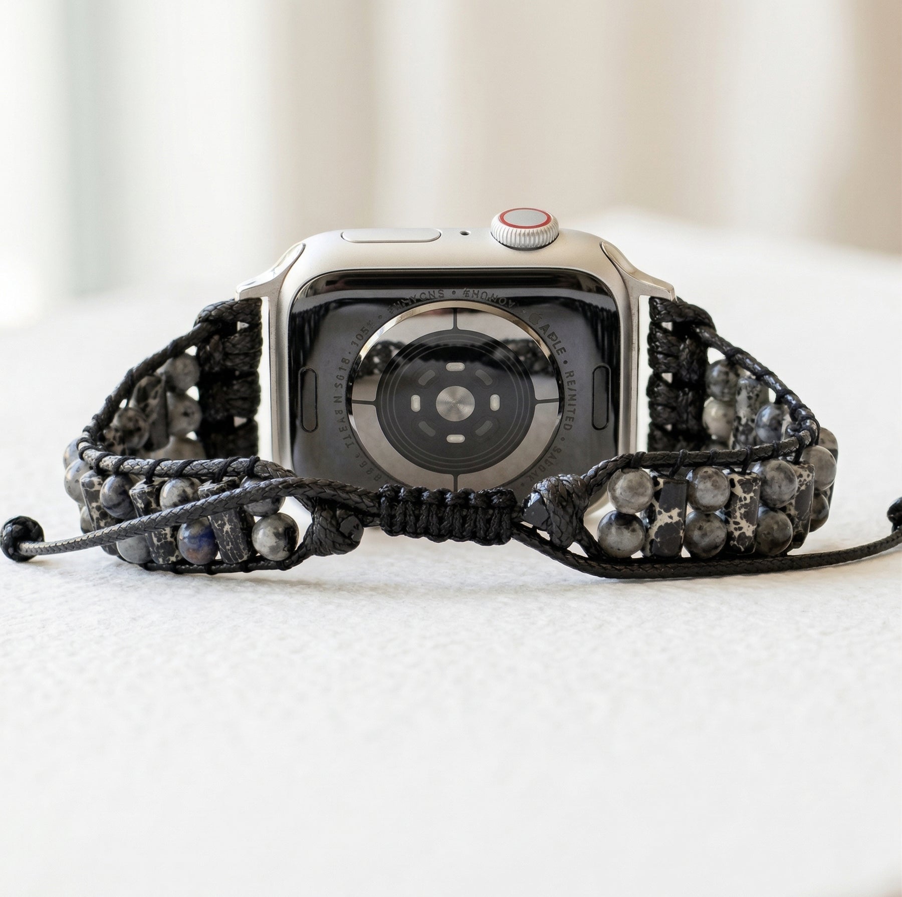 Pulseira Ativa Masculina de Labradorite para Apple Watch