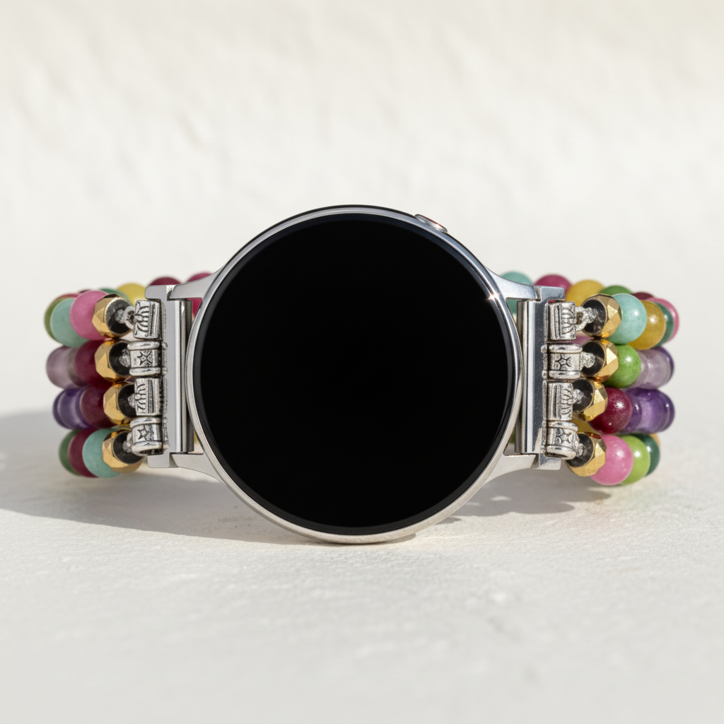 Correia para relógio Samsung Galaxy Stretch em ametista mosaico